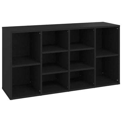 Shoe Bench Black 40.6x11.8x21.7" Engineered Wood