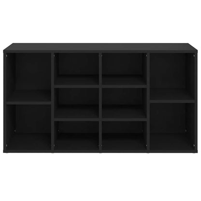 Shoe Bench Black 40.6x11.8x21.7" Engineered Wood