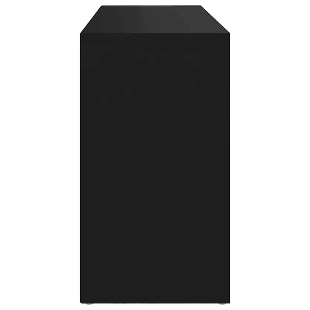 Shoe Bench Black 40.6x11.8x21.7" Engineered Wood