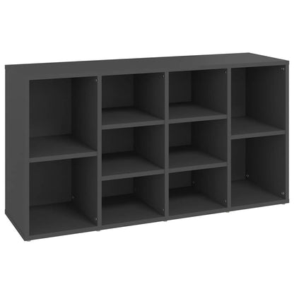 Shoe Bench Gray 40.6"x11.8"x21.7" Engineered Wood