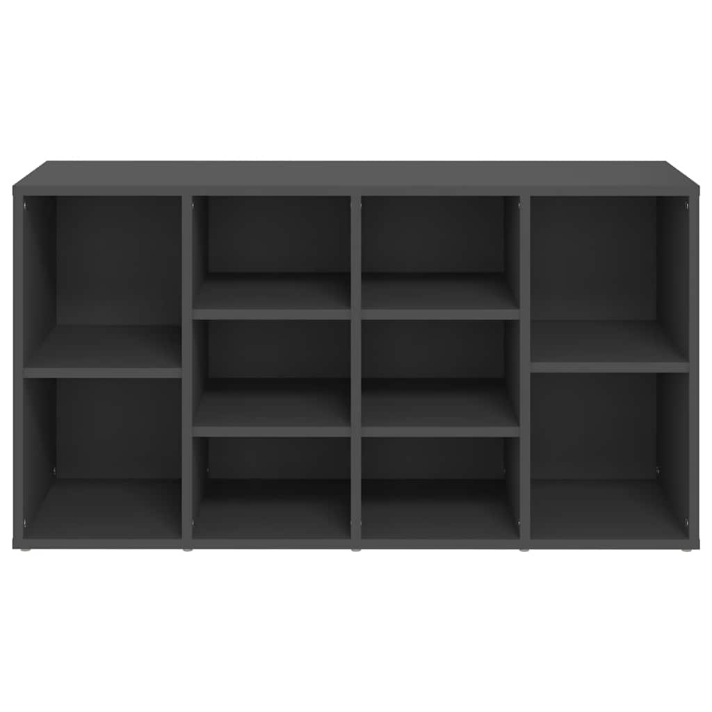 Shoe Bench Gray 40.6"x11.8"x21.7" Engineered Wood