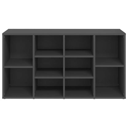 Shoe Bench Gray 40.6"x11.8"x21.7" Engineered Wood