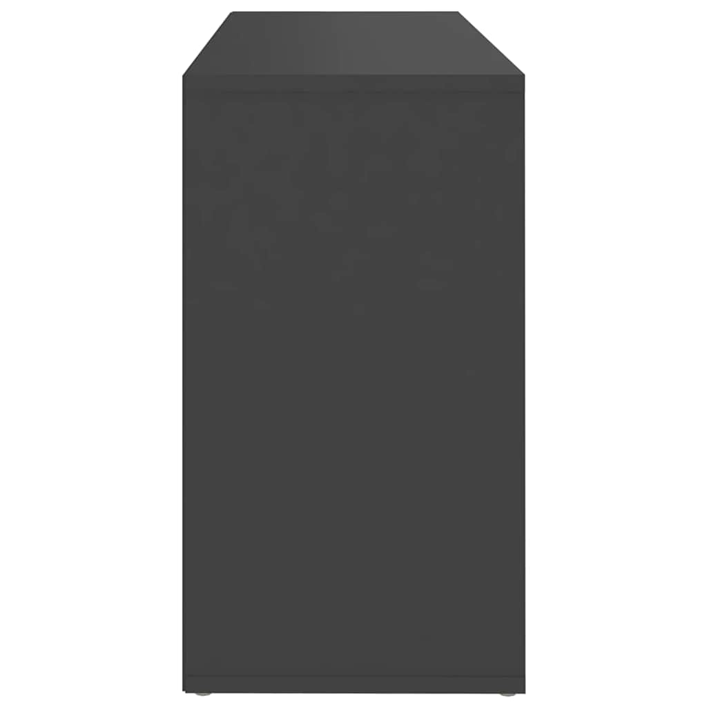 Shoe Bench Gray 40.6"x11.8"x21.7" Engineered Wood