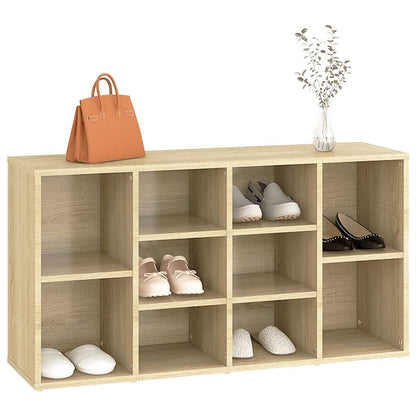 Shoe Bench Sonoma Oak 40.6x11.8x21.7" Engineered Wood