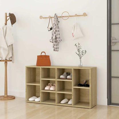 Shoe Bench Sonoma Oak 40.6x11.8x21.7" Engineered Wood