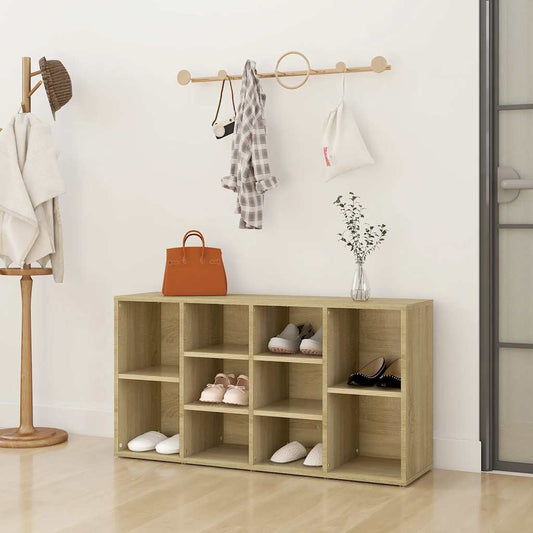 Shoe Bench Sonoma Oak 40.6x11.8x21.7" Engineered Wood