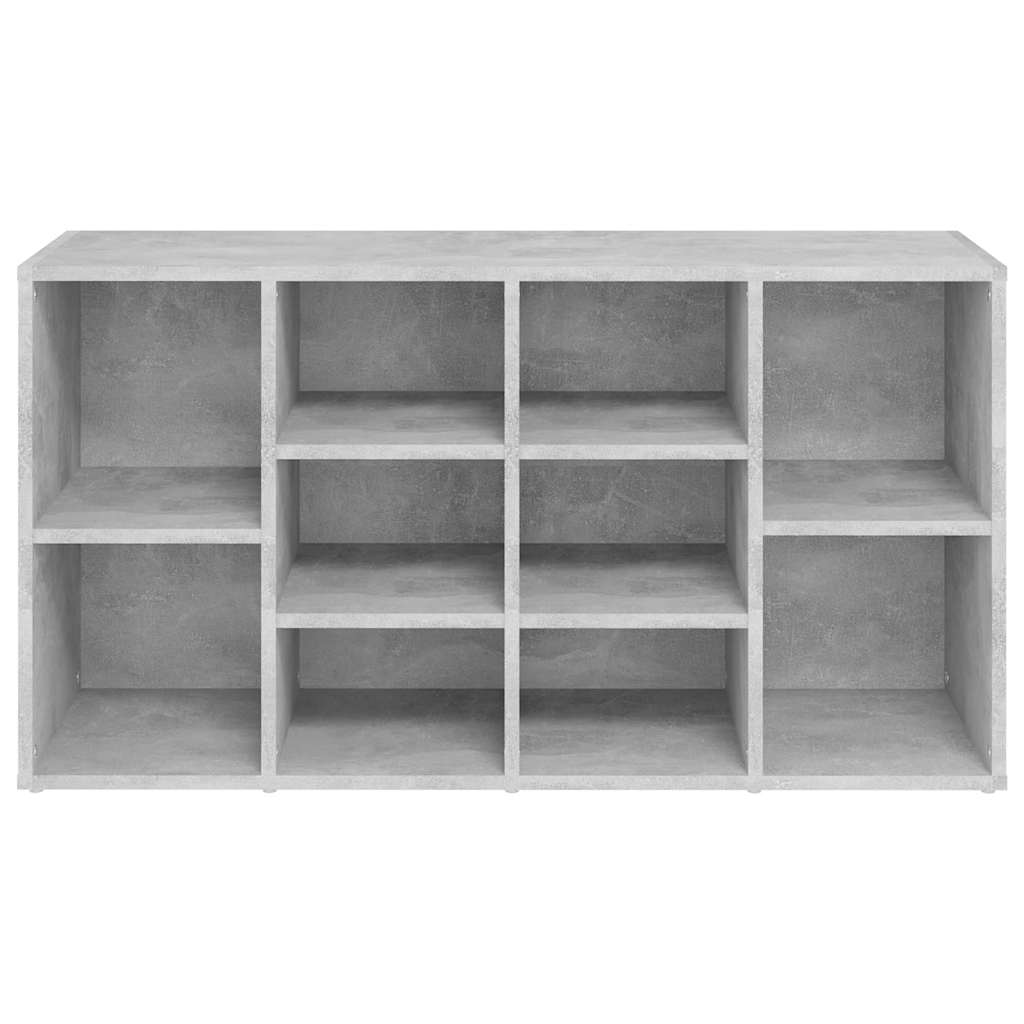 Shoe Bench Concrete Grey 40.6x11.8x21.7" Engineered Wood