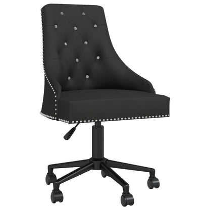 Swivel Office Chair Black Velvet