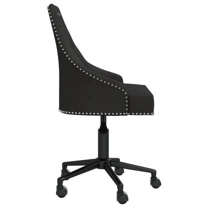 Swivel Office Chair Black Velvet