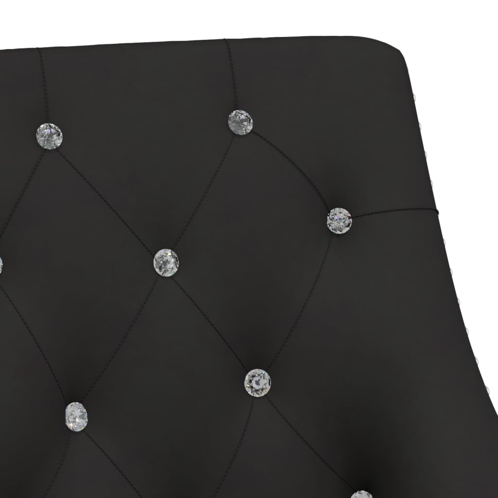Swivel Office Chair Black Velvet