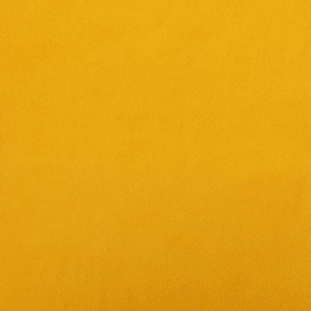 Swivel Office Chair Yellow Velvet