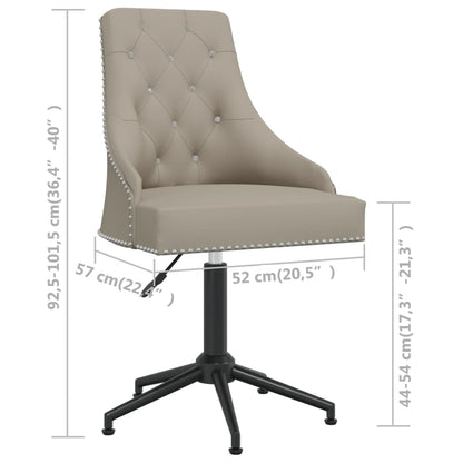 Swivel Office Chair Light Gray Velvet