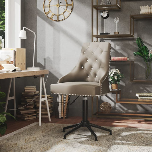 Swivel Office Chair Light Gray Velvet