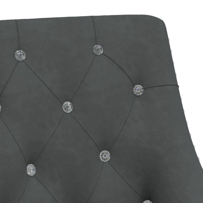 Swivel Office Chair Dark Gray Velvet