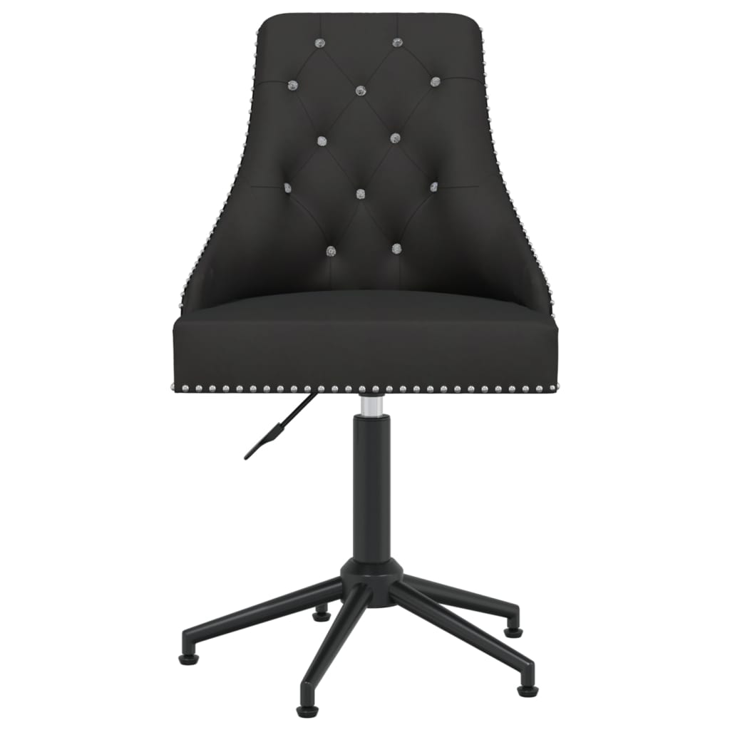 Swivel Office Chair Black Velvet