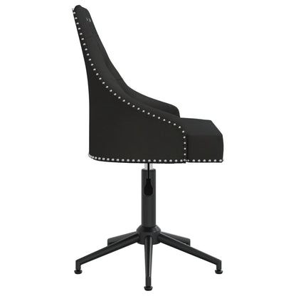 Swivel Office Chair Black Velvet