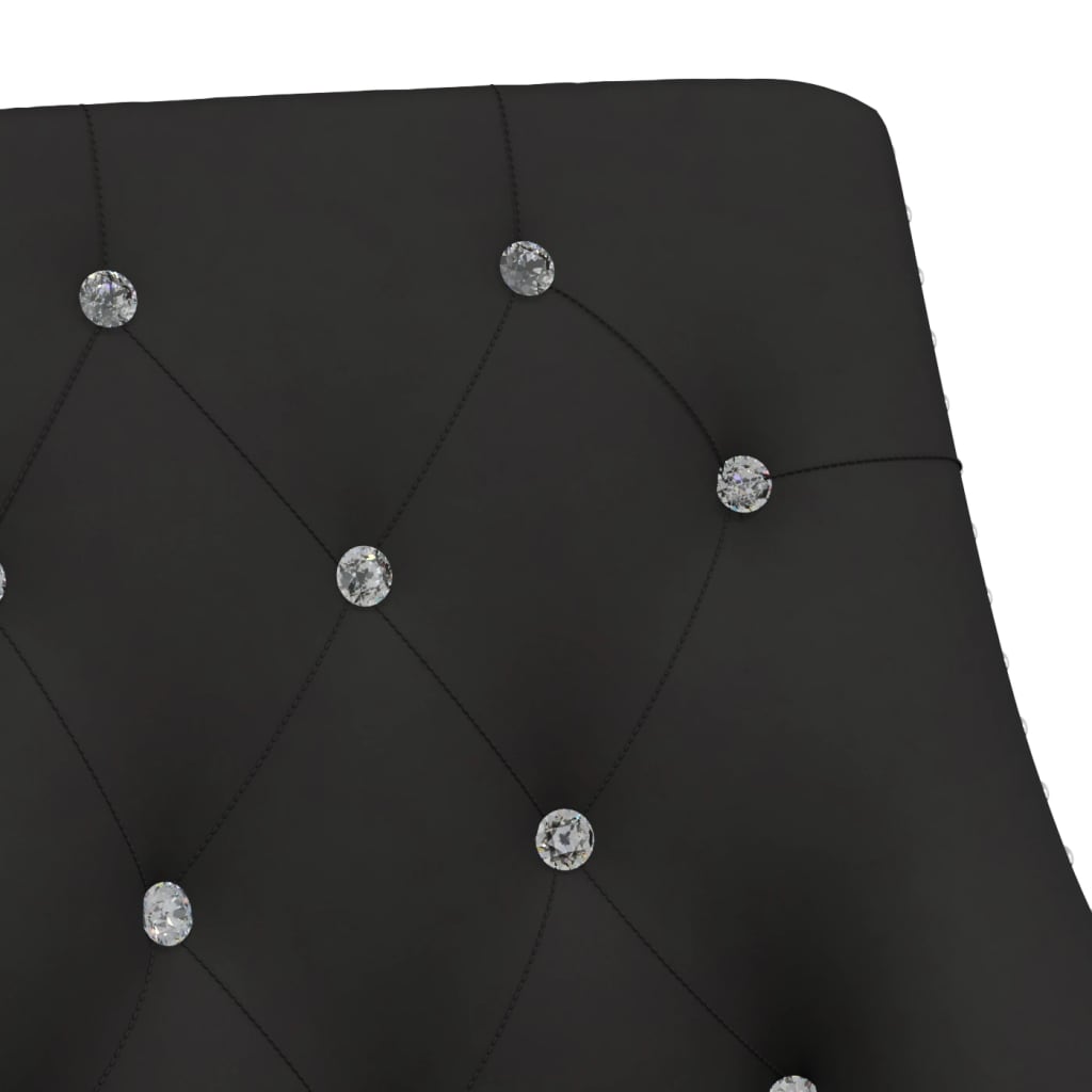 Swivel Office Chair Black Velvet