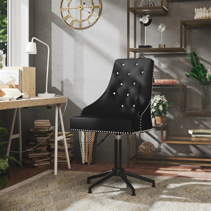 Swivel Office Chair Black Velvet