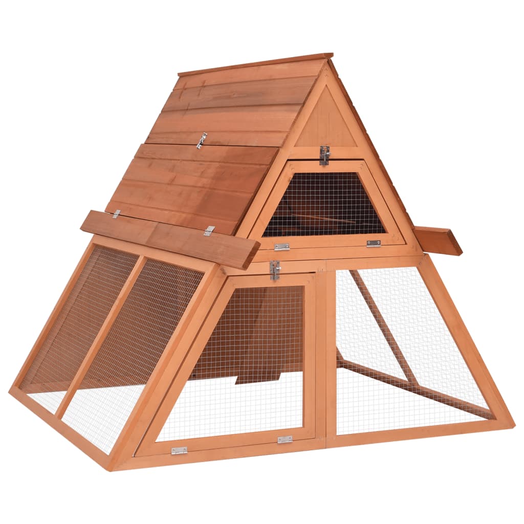 Rabbit Hutch Natural Wood Solid Firwood Large Sturdy