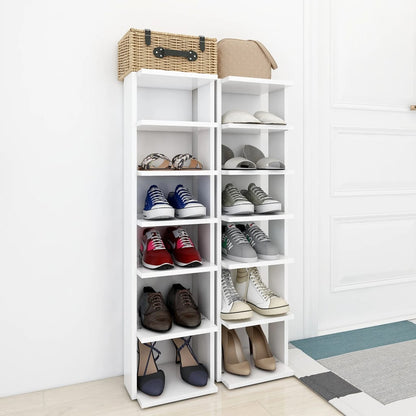Shoe Cabinets 2 pcs White 10.8x10.6x40.2" Engineered Wood