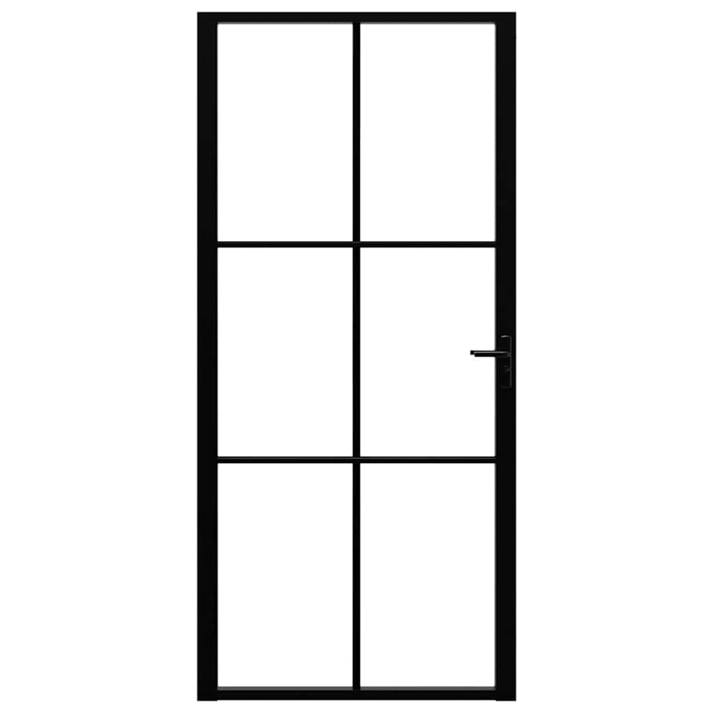 Interior doors Black and Transparent 36.61 x 79.33 in Aluminium
