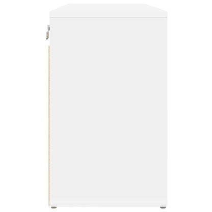 Shoe Cabinet White 30.51 x 11.81 x 20.08 in Engineered Wood