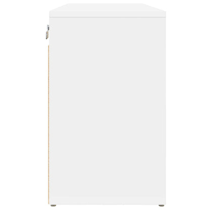 Shoe Cabinet White 30.51 x 11.81 x 20.08 in Engineered Wood