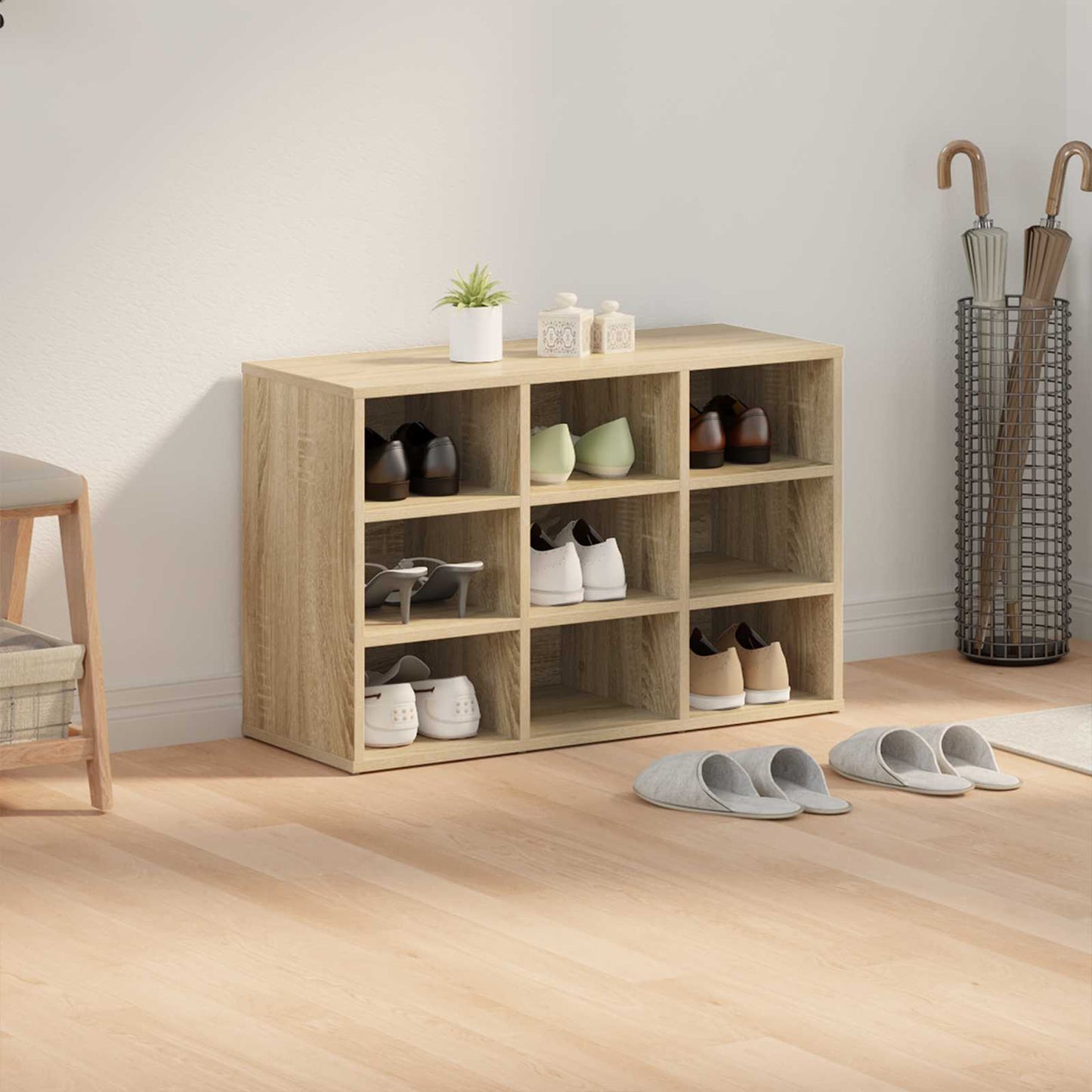 Shoe Cabinet with Shelf Sonoma Oak 30.51 x 11.81 x 20.08 in