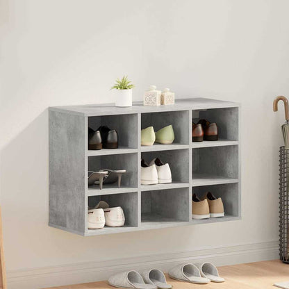 Shoe Cabinet with Shelf Concrete grey 30.51 x 11.81 x 20.08 in