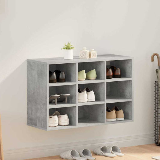 Shoe Cabinet with Shelf Concrete grey 30.51 x 11.81 x 20.08 in