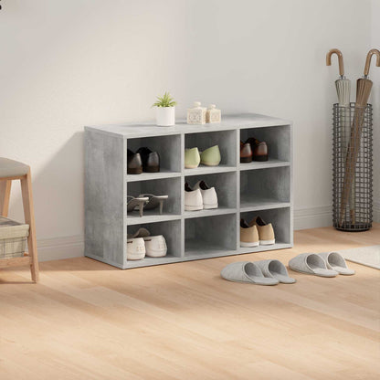 Shoe Cabinet with Shelf Concrete grey 30.51 x 11.81 x 20.08 in