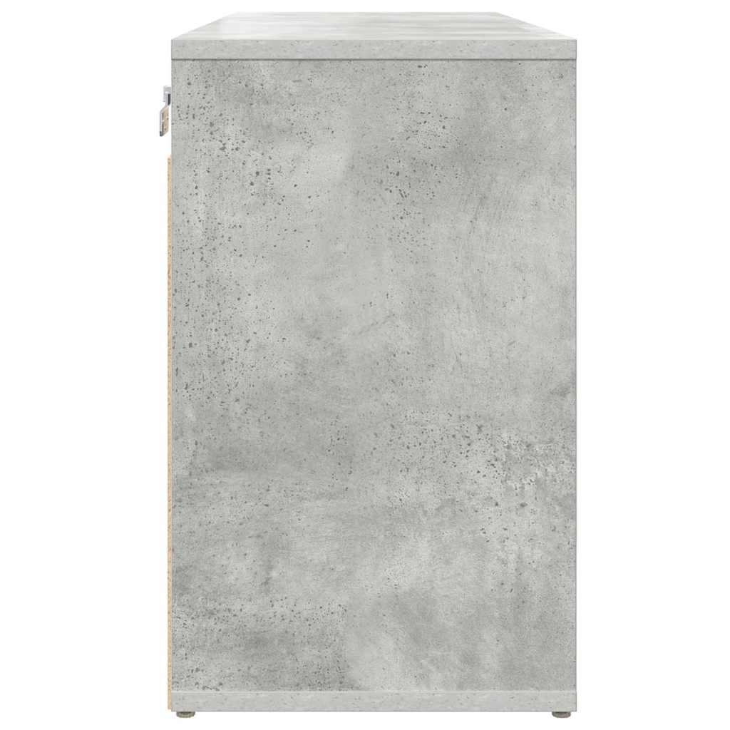 Shoe Cabinet with Shelf Concrete grey 30.51 x 11.81 x 20.08 in