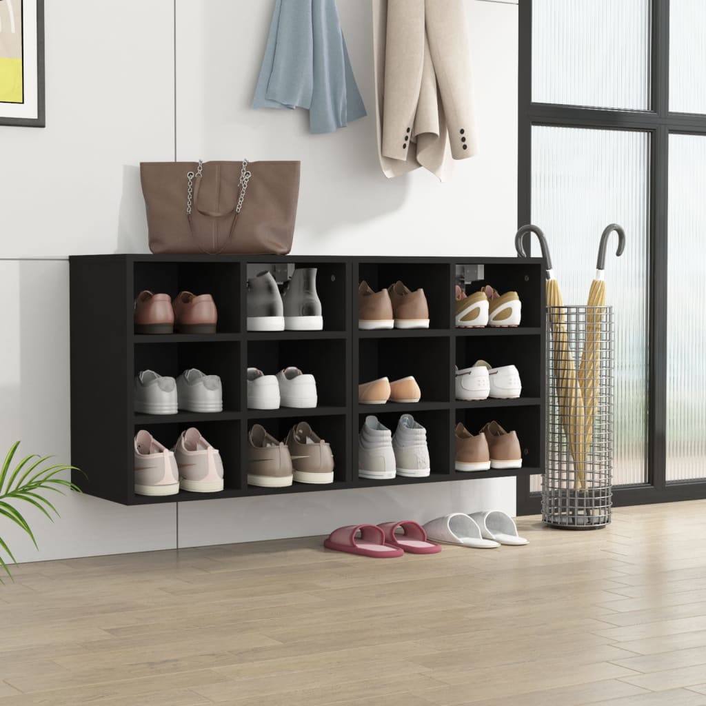 Shoe Cabinets 2 pcs Black 20.7"x11.8"x19.7