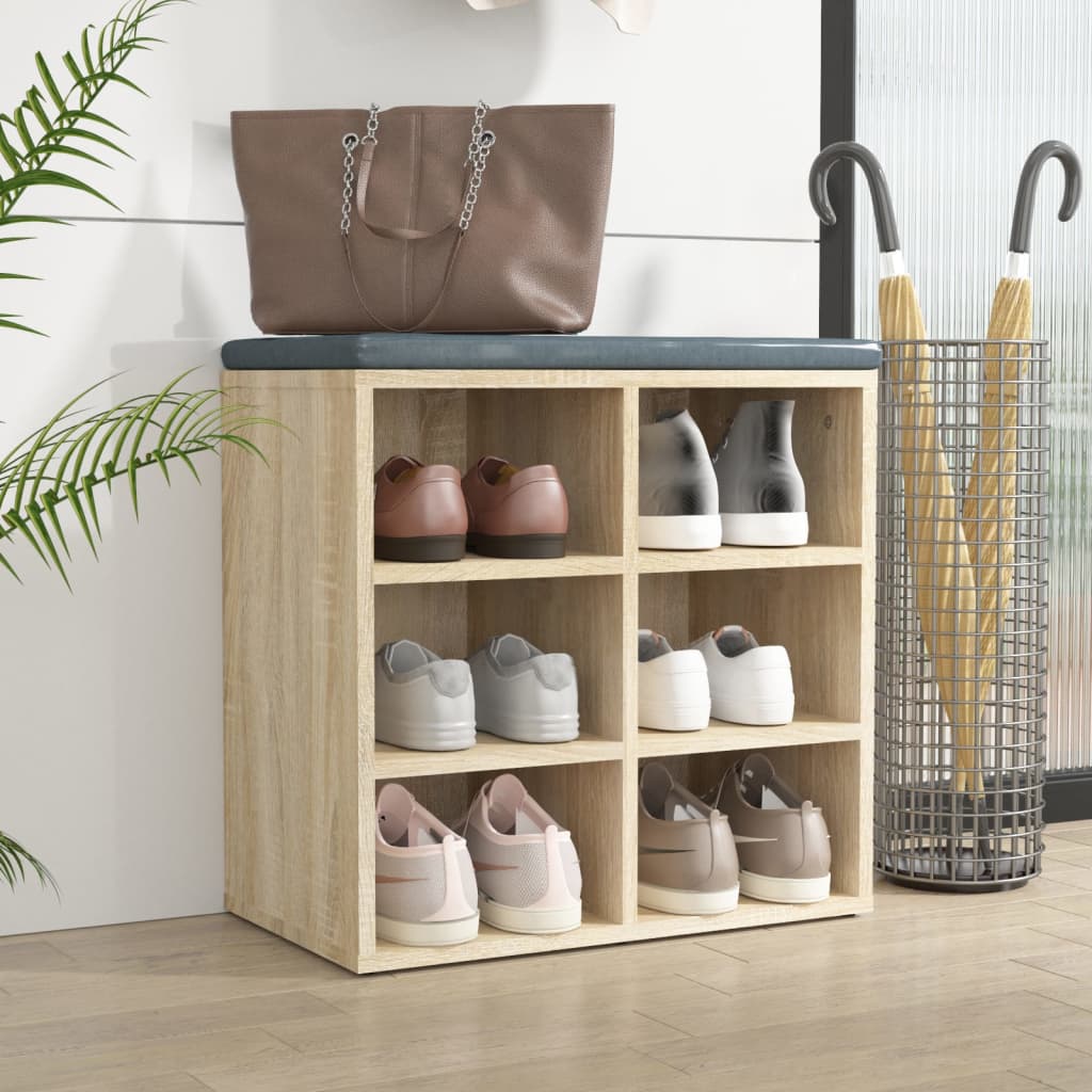 Shoe Cabinet Sonoma Oak 20.7"x11.8"x19.7