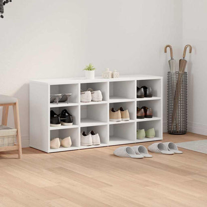 Shoe Cabinet White 40.55 x 11.81 x 20.08 in Engineered Wood