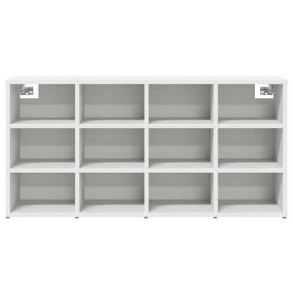 Shoe Cabinet White 40.55 x 11.81 x 20.08 in Engineered Wood