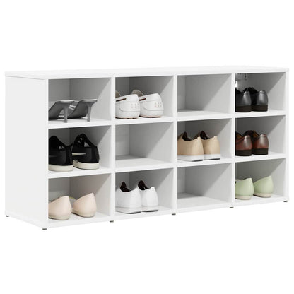 Shoe Cabinet White 40.55 x 11.81 x 20.08 in Engineered Wood