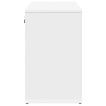 Shoe Cabinet White 40.55 x 11.81 x 20.08 in Engineered Wood