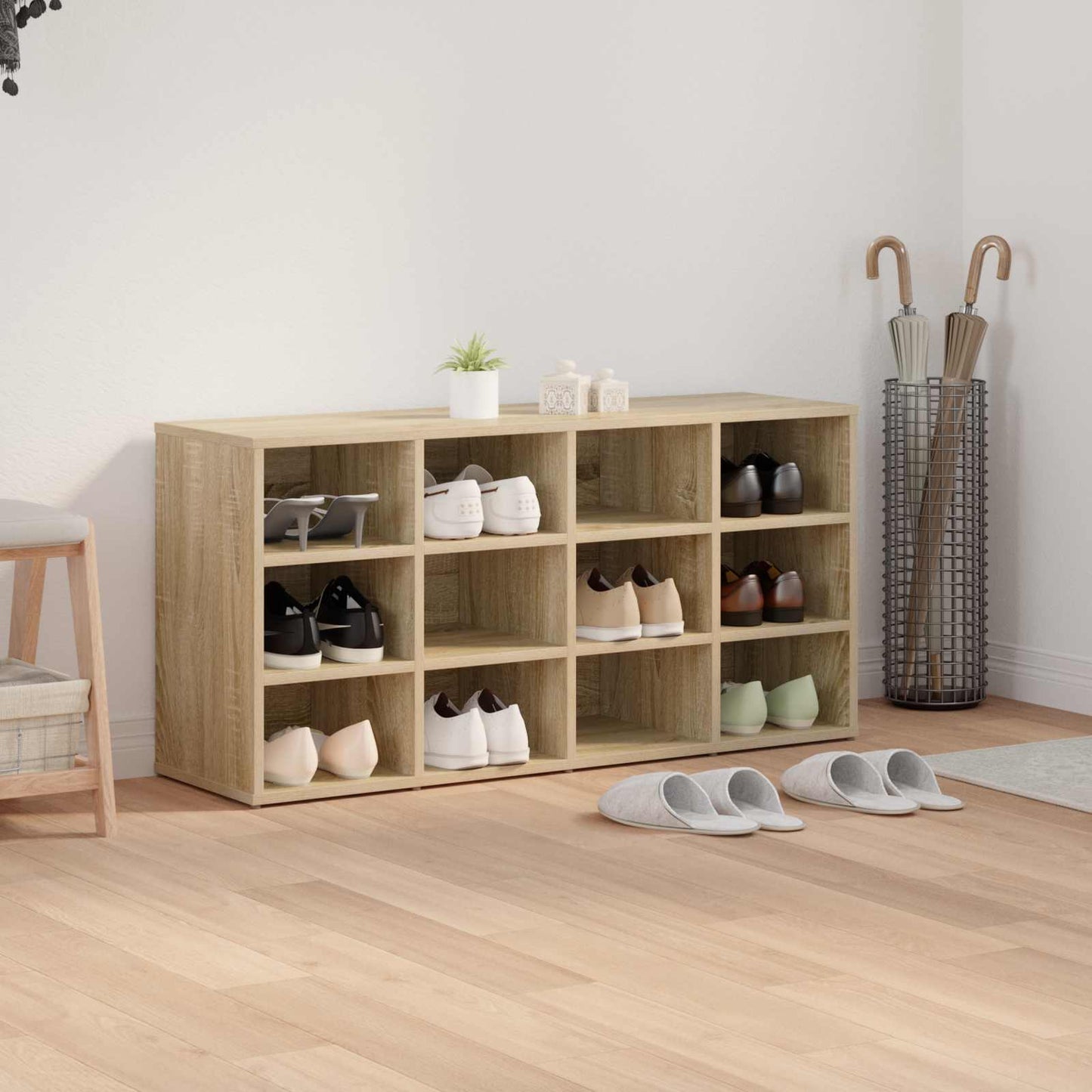 Shoe Cabinet with Shelf Sonoma Oak 40.55 x 11.81 x 20.08 in