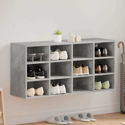 Shoe Cabinet with Shelf Concrete grey 40.55 x 11.81 x 20.08 in