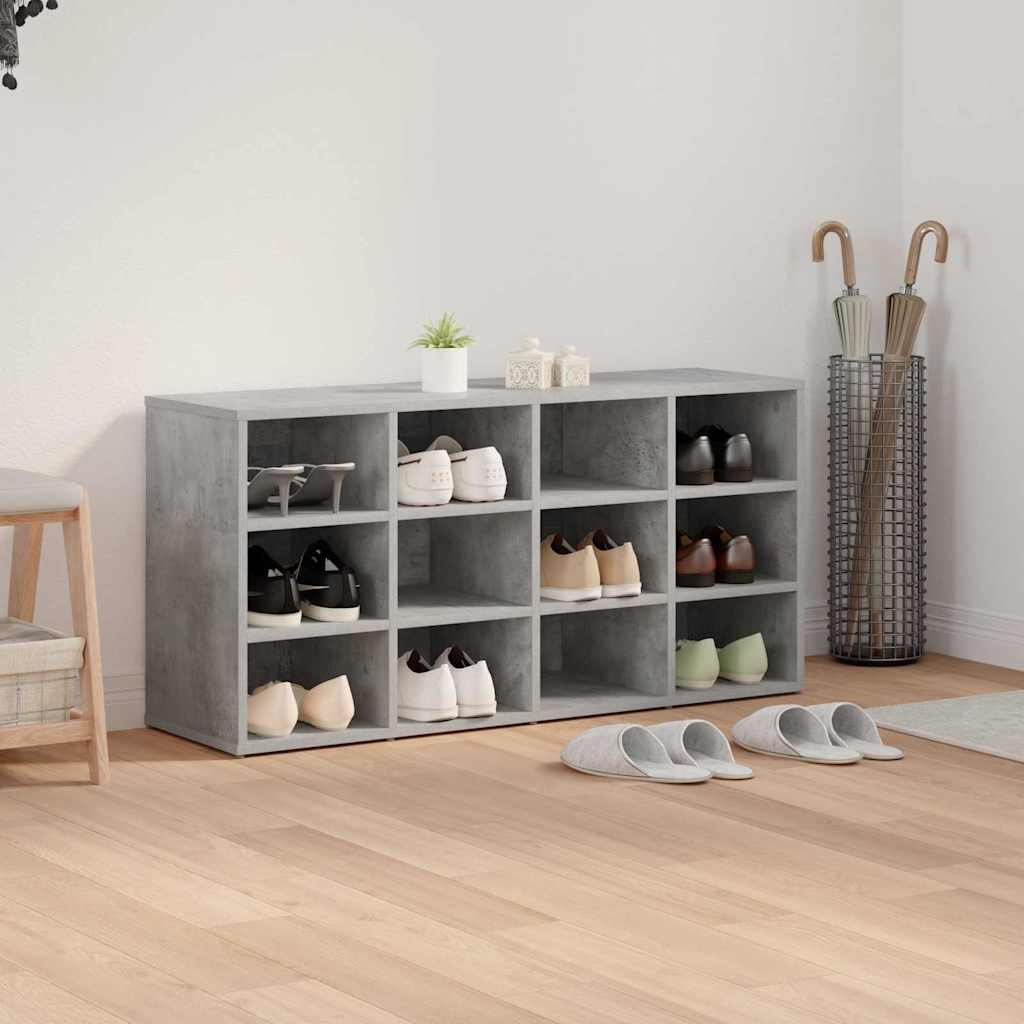 Shoe Cabinet with Shelf Concrete grey 40.55 x 11.81 x 20.08 in