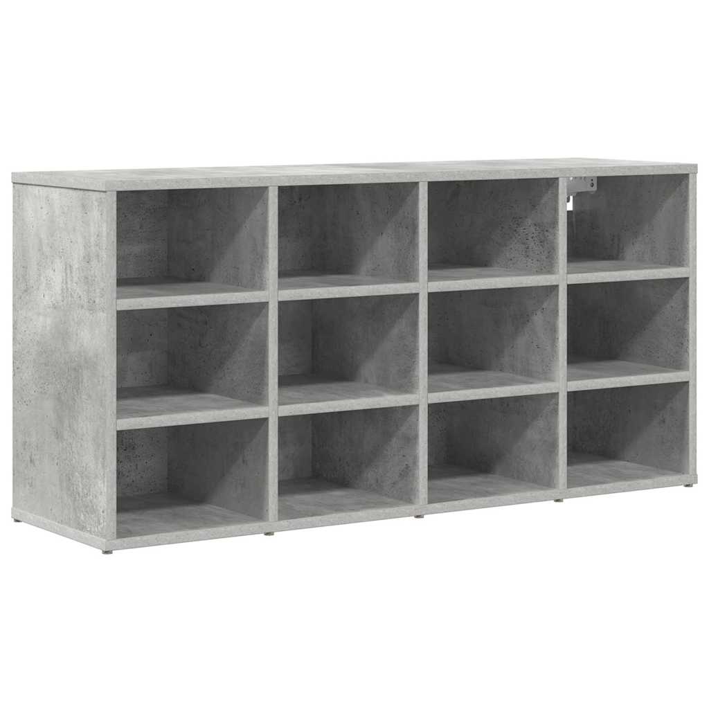Shoe Cabinet with Shelf Concrete grey 40.55 x 11.81 x 20.08 in