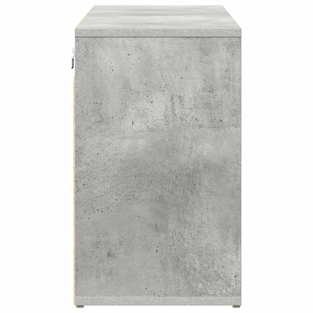 Shoe Cabinet with Shelf Concrete grey 40.55 x 11.81 x 20.08 in
