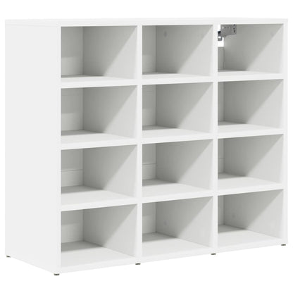 Shoe Cabinet White 30.51 x 11.81 x 26.38 in Engineered Wood