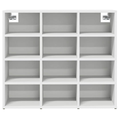 Shoe Cabinet White 30.51 x 11.81 x 26.38 in Engineered Wood