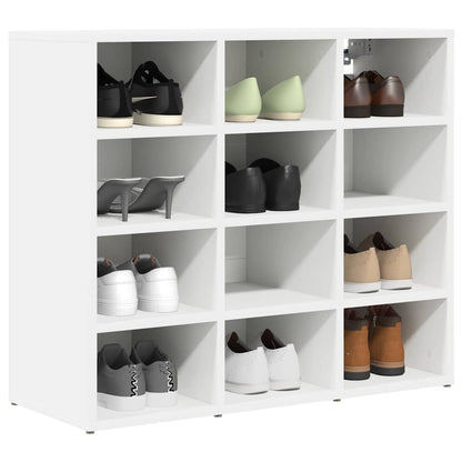 Shoe Cabinet White 30.51 x 11.81 x 26.38 in Engineered Wood