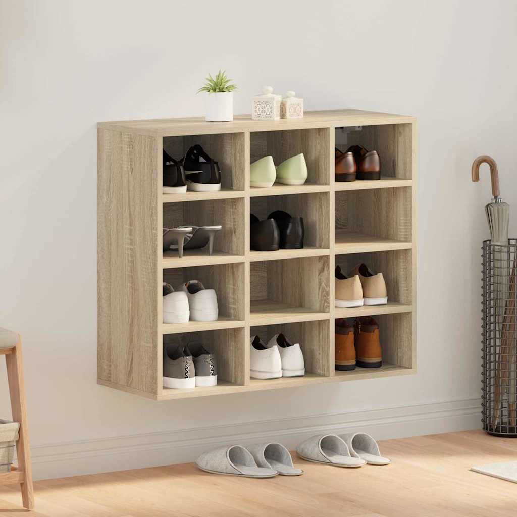 Shoe Cabinet with Shelf Sonoma oak 30.51 x 11.81 x 26.38 in