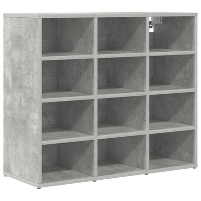 Shoe Cabinet with Shelf Concrete grey 30.51 x 11.81 x 26.38 in