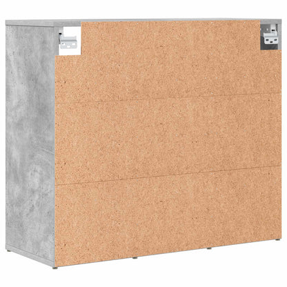 Shoe Cabinet with Shelf Concrete grey 30.51 x 11.81 x 26.38 in