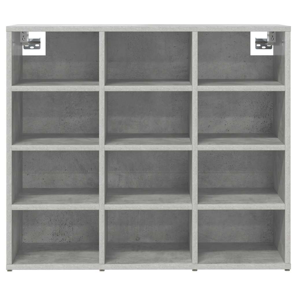 Shoe Cabinet with Shelf Concrete grey 30.51 x 11.81 x 26.38 in